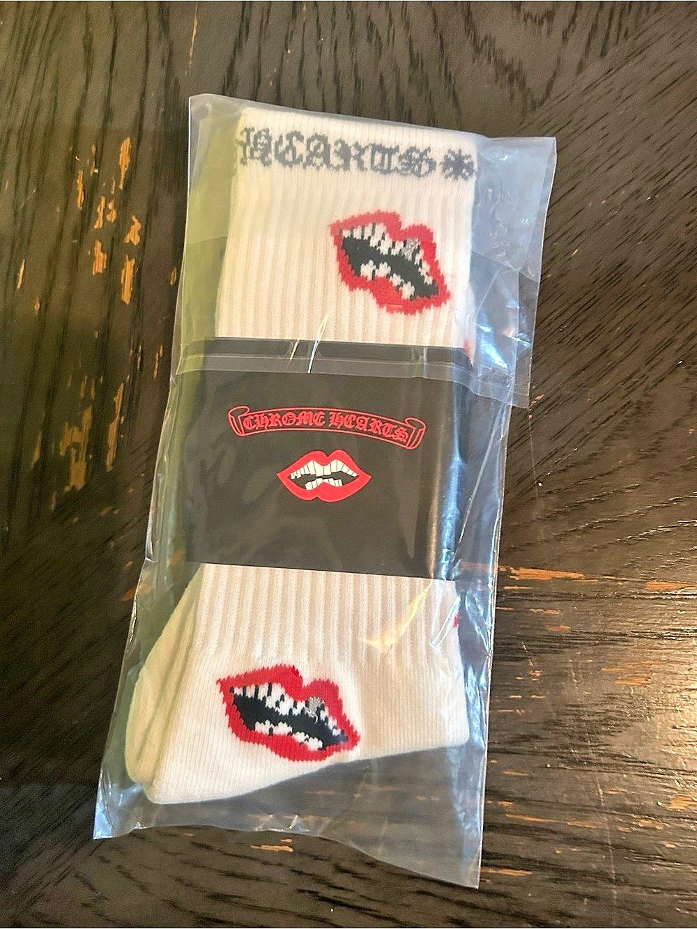 Chrome Hearts x Matty Boy Chomper Socks White & Black